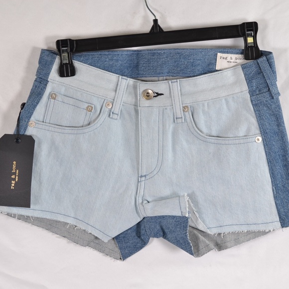 Rag & Bone Two-Toned Jean Shorts Size: 23 - Picture 1 of 6